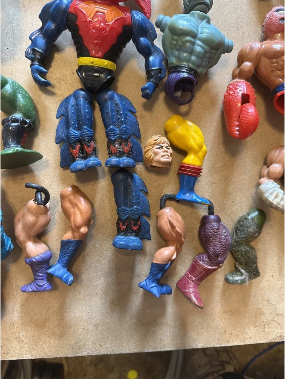 Vintage Masters of the Universe MOTU 80’s Figures Parts Massive Legs Lot